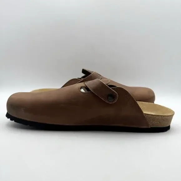 Naot Mens Spring Clogs EU 47 US 14 Brown Leather Slip On EUC  display picture 2
